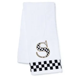 Bath & Bath Accessories|MacKenzie-Childs Monogram S Check Hand Towel