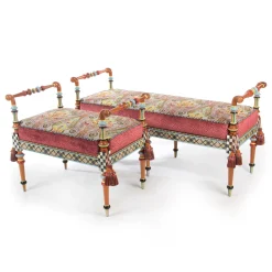 Entryway Furniture|Living Room|MacKenzie-Childs Musette 4' Bench