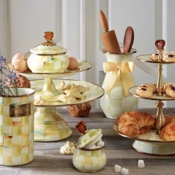 Kitchen Storage & Organization|MacKenzie-Childs Parchment Check Utensil Holder