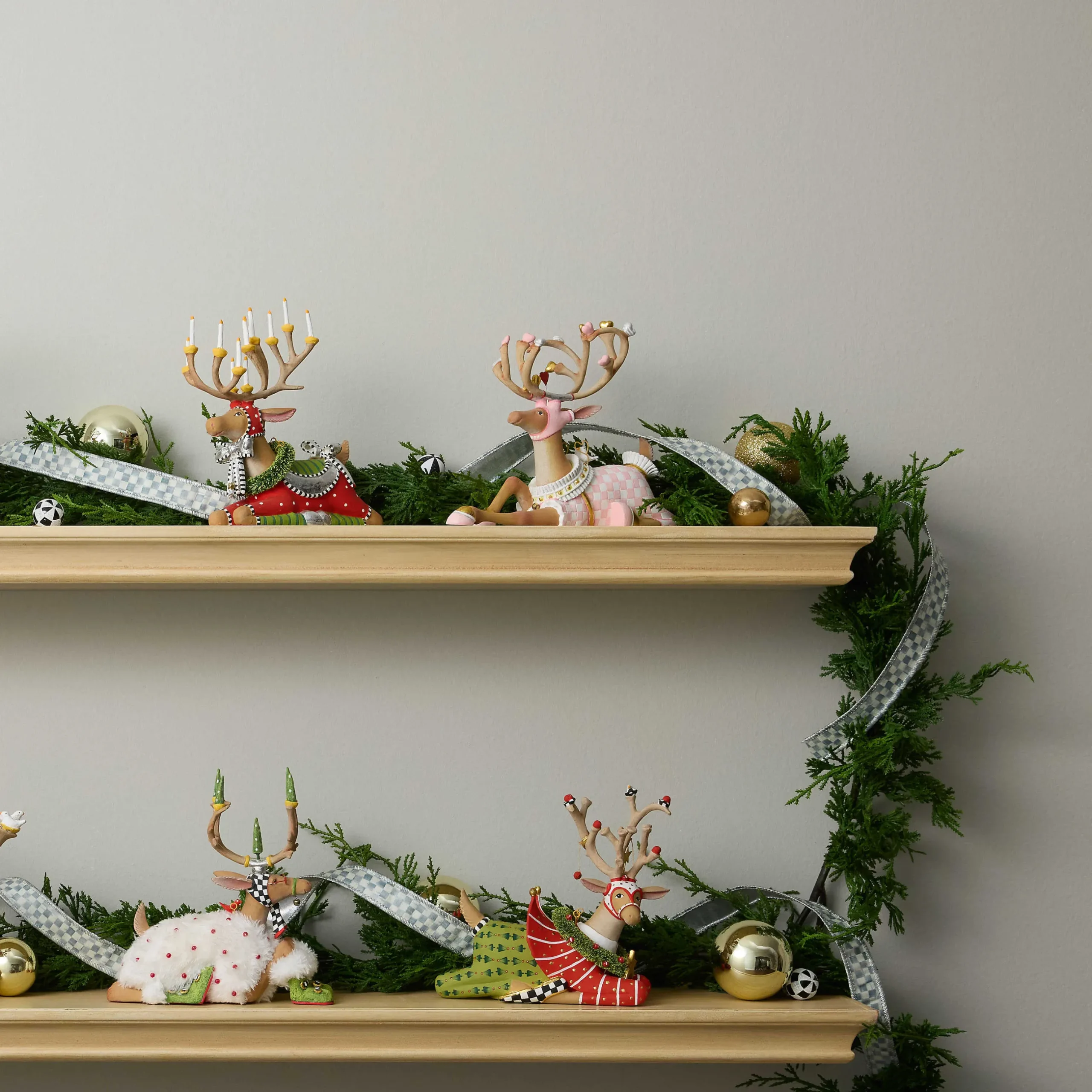 Holiday|Room Accents|MacKenzie-Childs Patience Brewster Dash Away Sitting Cupid Reindeer Figure