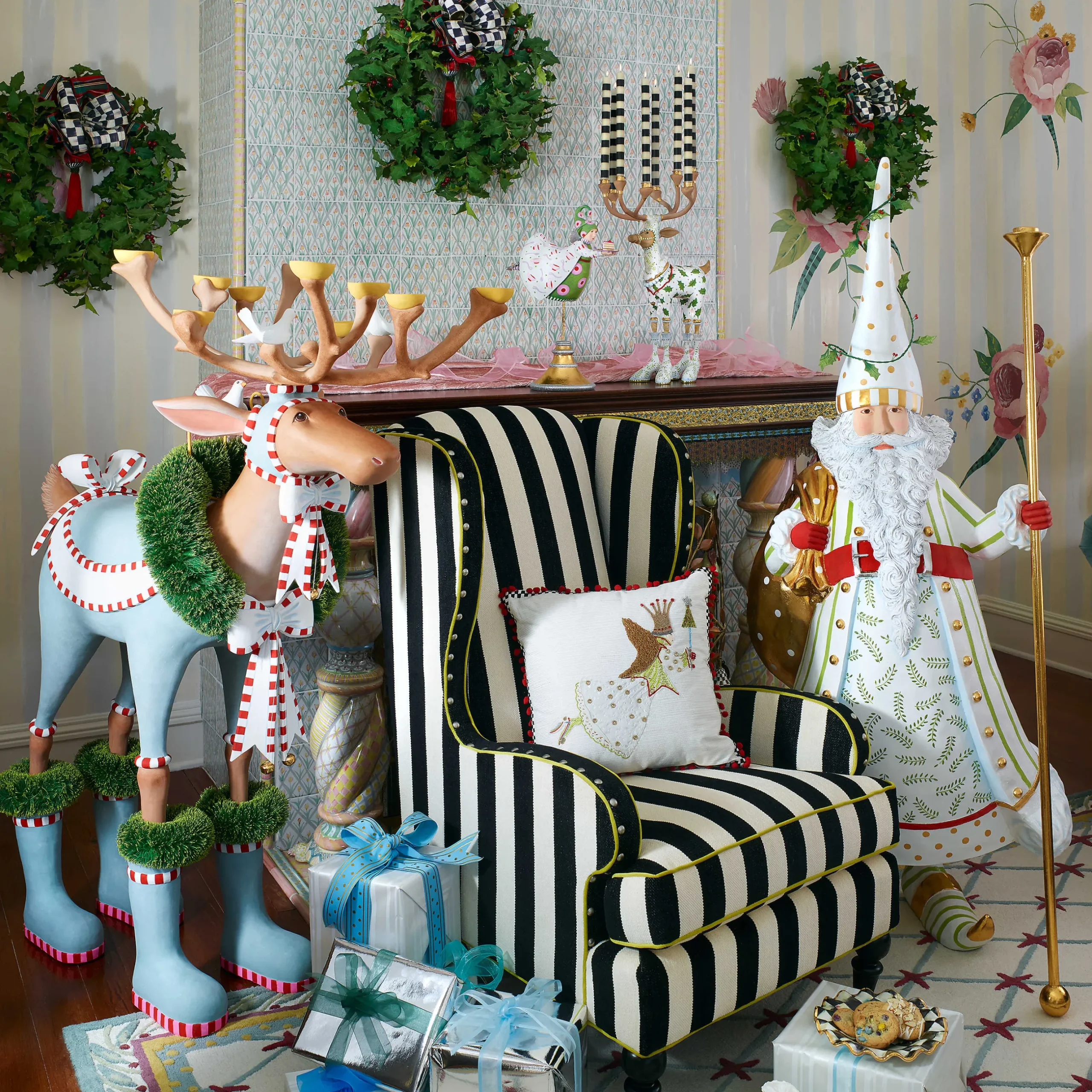 Holiday|Room Accents|MacKenzie-Childs Patience Brewster Dash Away Dasher Deer Display Figure