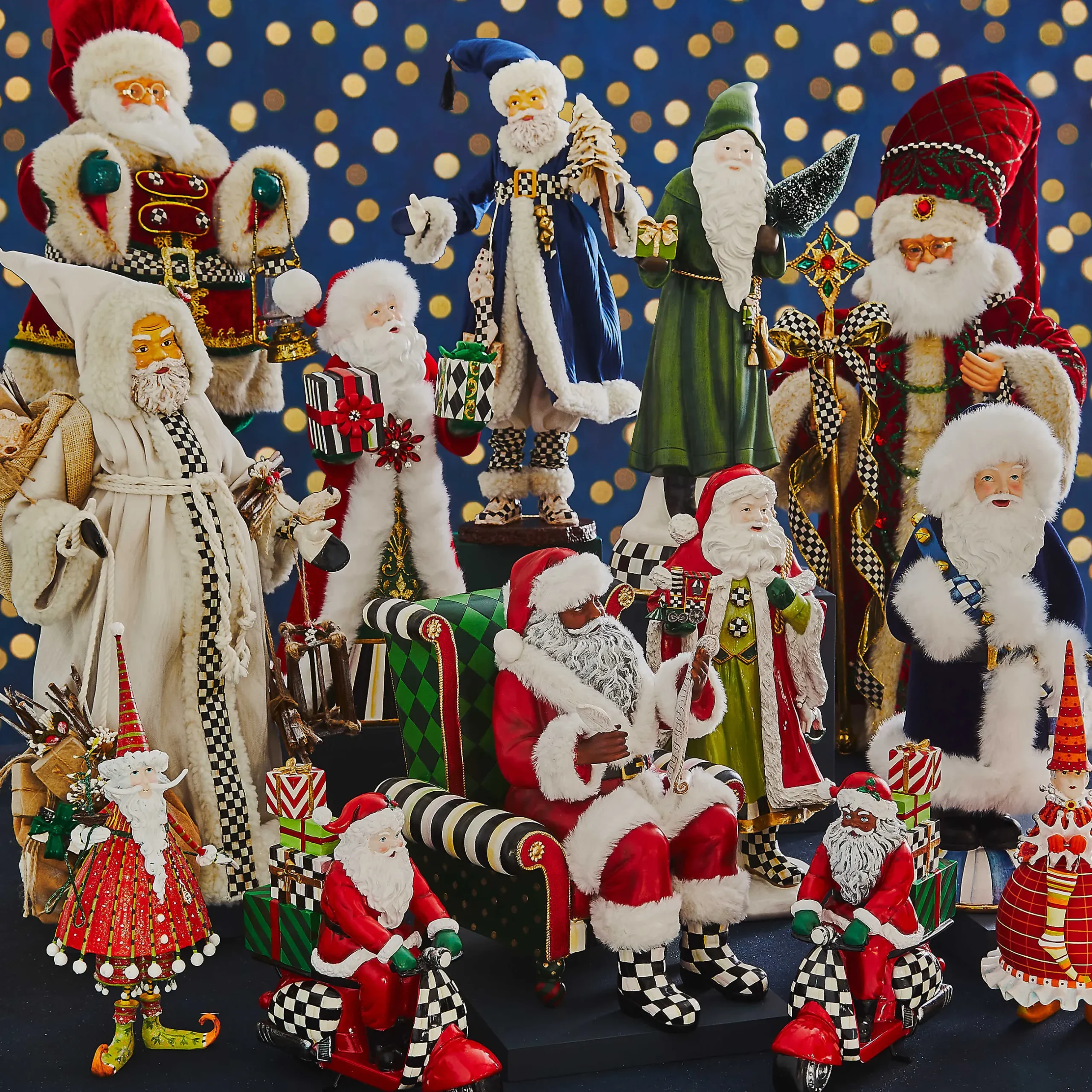 Holiday|Room Accents|MacKenzie-Childs Patience Brewster Dash Away Red Mrs. Santa Figure