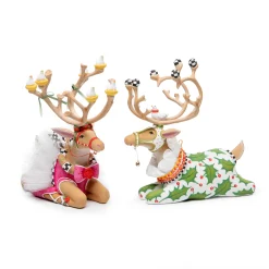 Holiday|Room Accents|MacKenzie-Childs Patience Brewster Dash Away Sitting Vixen Reindeer Figure