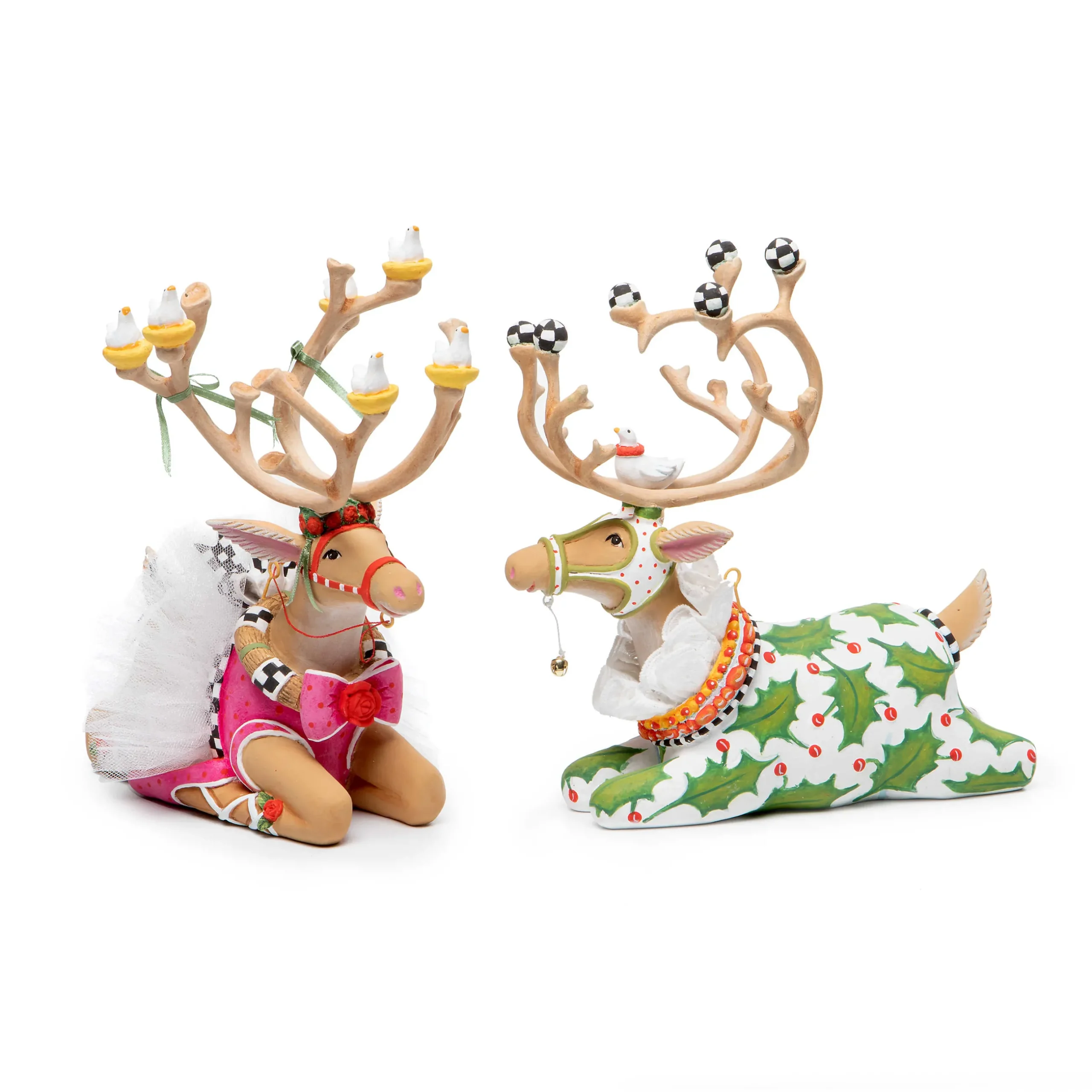 Holiday|Room Accents|MacKenzie-Childs Patience Brewster Dash Away Sitting Dancer Reindeer Figure