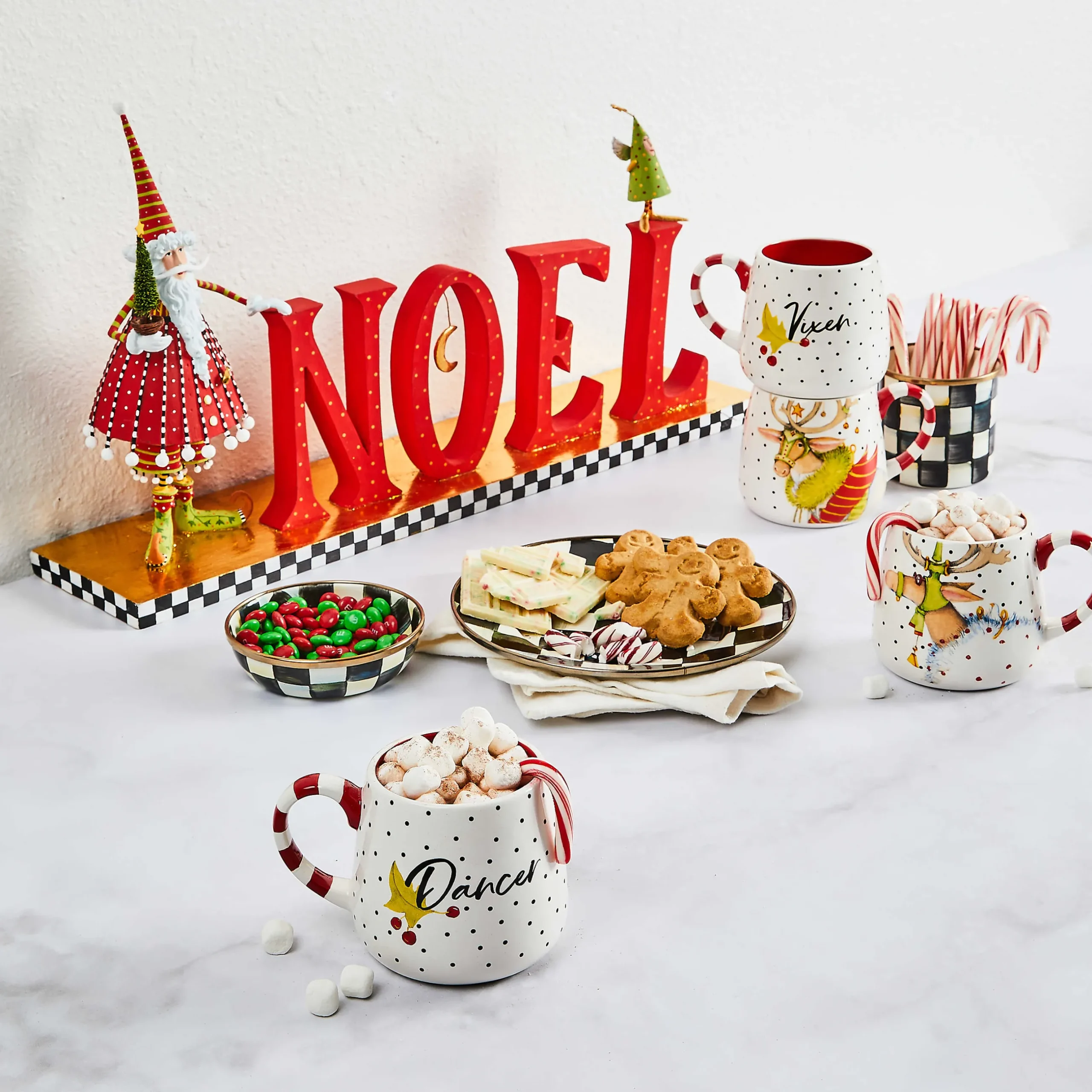 Holiday|MacKenzie-Childs Patience Brewster Dash Away NOEL Decor
