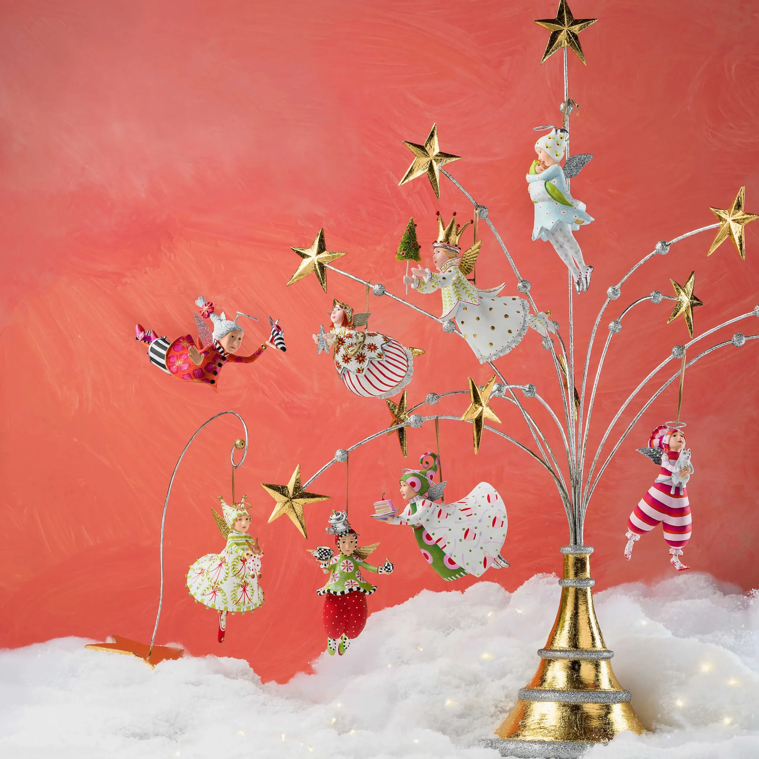 Holiday|Room Accents|MacKenzie-Childs Patience Brewster Golden Star Ornament Stand