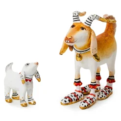 Holiday|Room Accents|MacKenzie-Childs Patience Brewster Mini Nativity Nathan  Noel Goat Figures