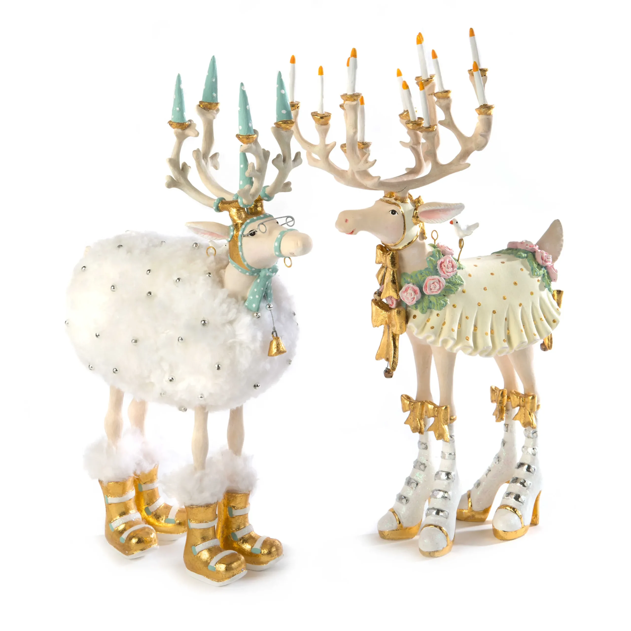 Holiday|Room Accents|MacKenzie-Childs Patience Brewster Moonbeam Blitzen Reindeer Figure