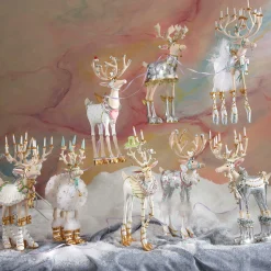 Holiday|Room Accents|MacKenzie-Childs Patience Brewster Moonbeam Cupid Reindeer Figure