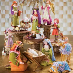 Holiday|Room Accents|MacKenzie-Childs Patience Brewster Nativity Piping Girl with Kitten Figures