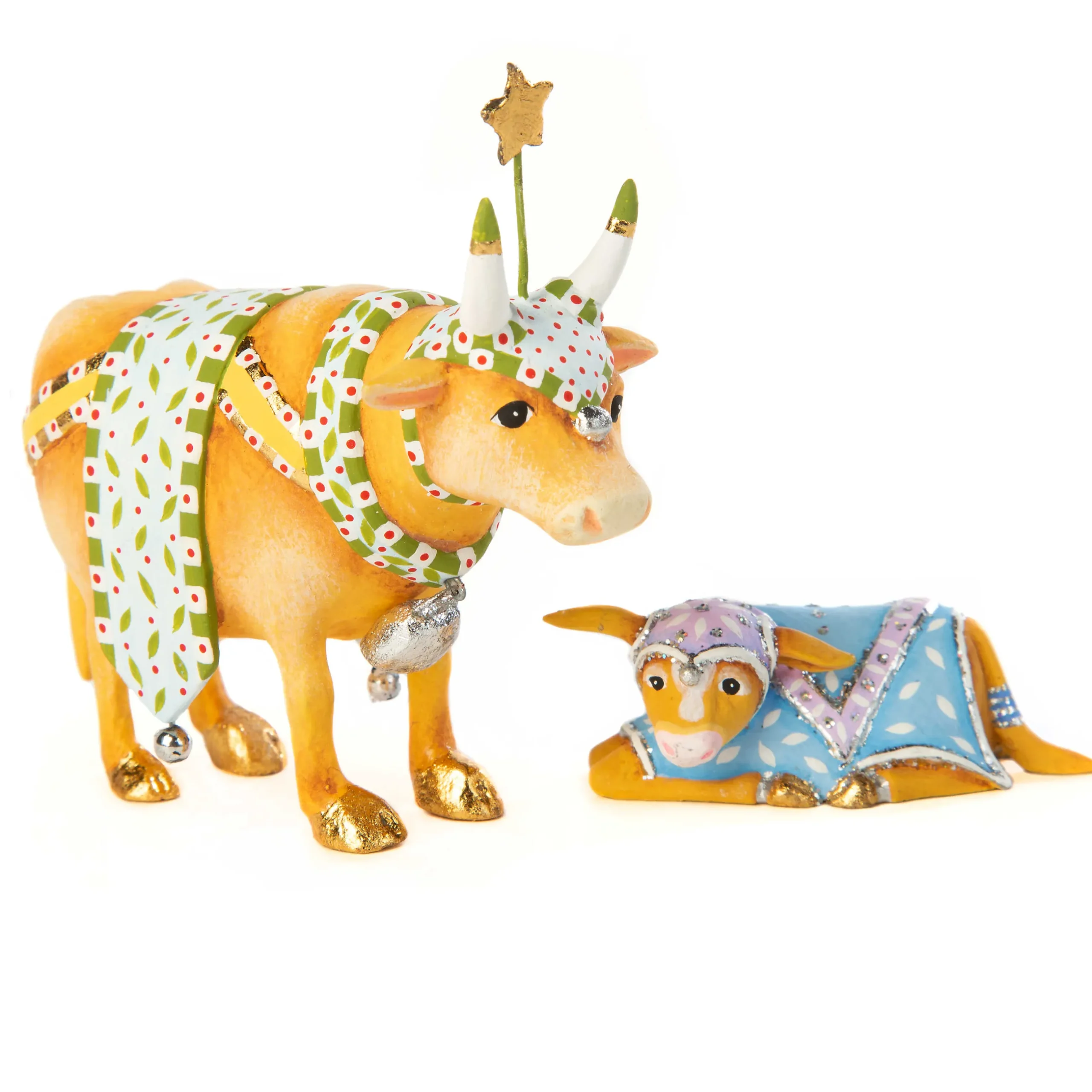 Holiday|Room Accents|MacKenzie-Childs Patience Brewster Nativity Cow Calf Mini Figures