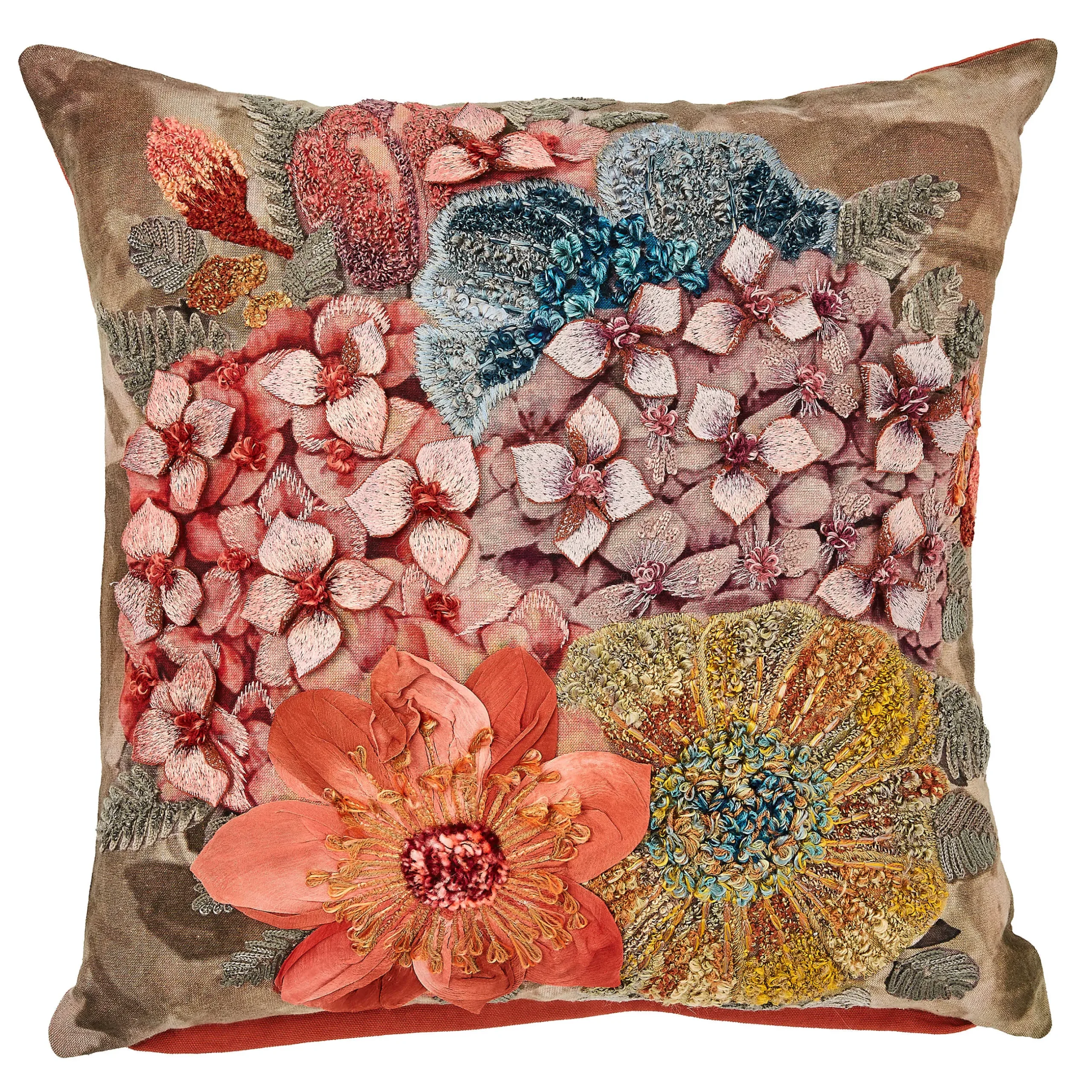 Pillows, Throws, & Cushions|MacKenzie-Childs Petal Palette Floral Throw Pillow