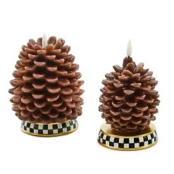 The Fall Shop|Candles & Fragrances|MacKenzie-Childs Pinecone Short Flameless Candle