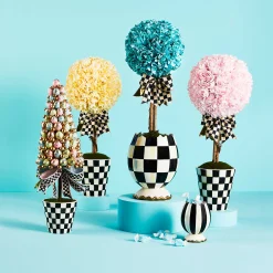 Greenery & Florals|MacKenzie-Childs Pink Topiary Small Drop In