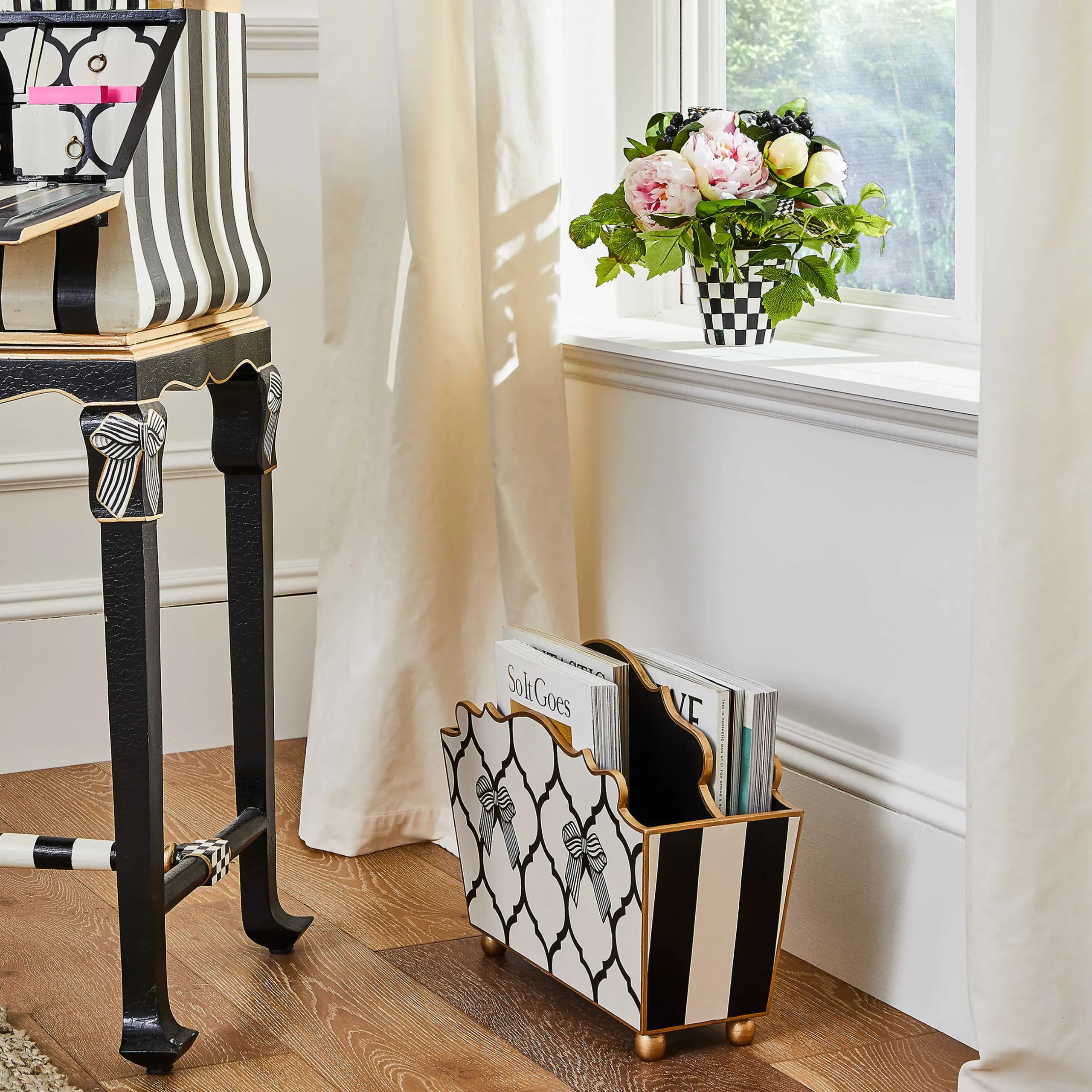 Room Accents|MacKenzie-Childs Pretty as a Bow Magazine Holder