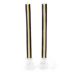 Candles & Fragrances|Table Accessories|MacKenzie-Childs Quatro Black  Ivory Dinner Candles, Set of 2