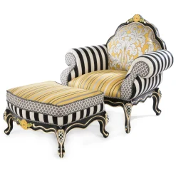 Living Room|MacKenzie-Childs Queen Bee Ottoman