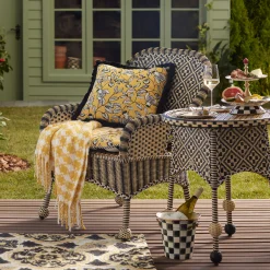 Pillows, Throws, & Cushions|Outdoor|MacKenzie-Childs Queen Bee Outdoor Throw Pillow