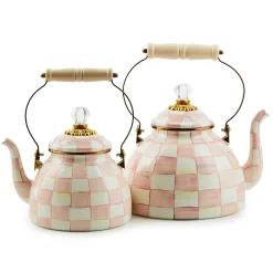Easter|Spring|MacKenzie-Childs Rosy Check 2 Quart Tea Kettle