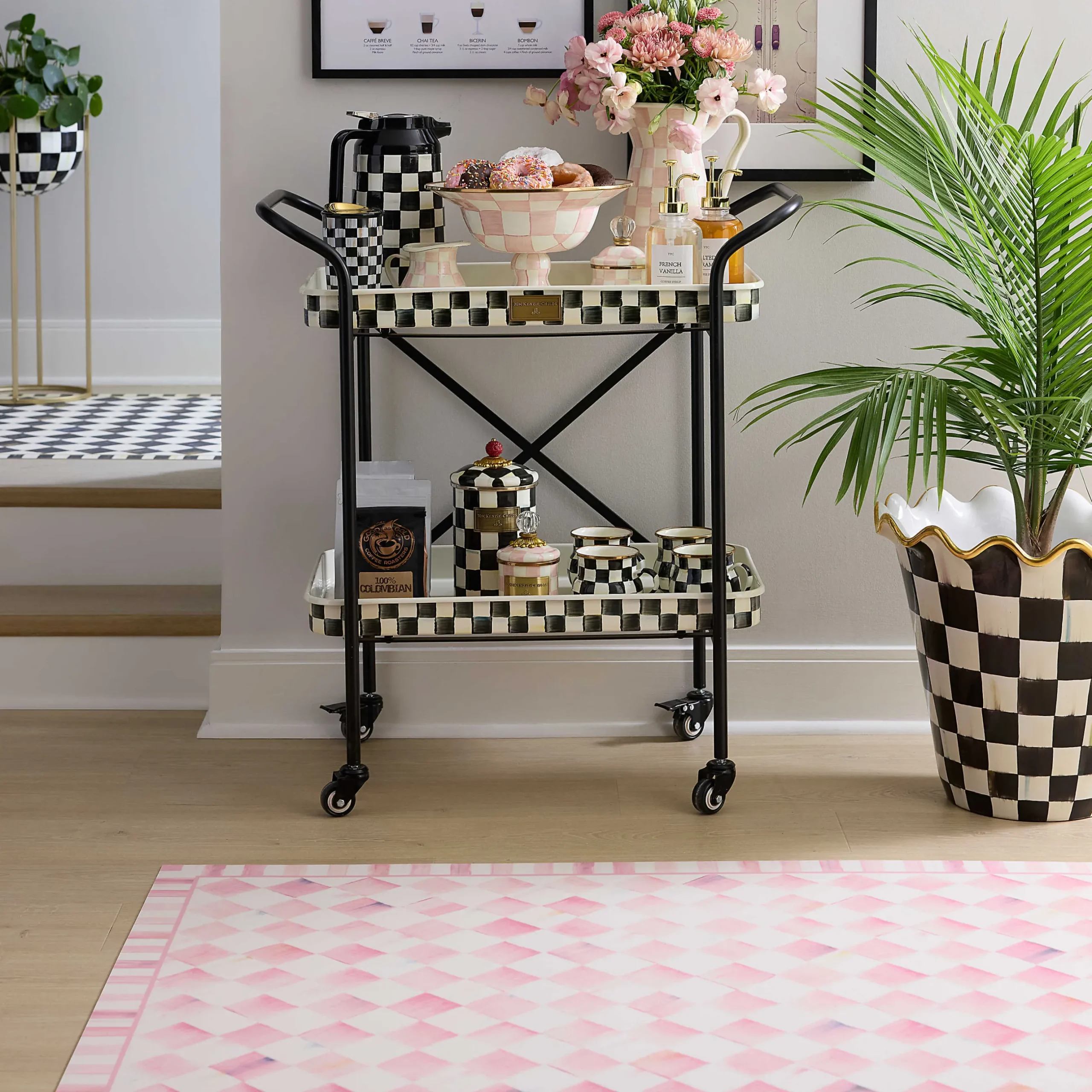 Rugs|MacKenzie-Childs Rosy Check 3' x 5' Floor Mat