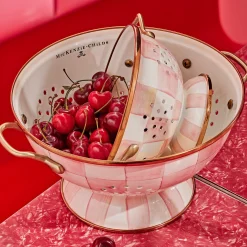 Spring|Kitchen Utensils & Tools|MacKenzie-Childs Rosy Check Large Colander