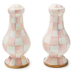 Fall Entertaining|Table Accessories|MacKenzie-Childs Rosy Check Large Salt  Pepper Shakers