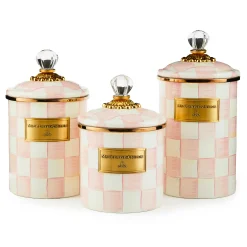 Spring|Room Accents|MacKenzie-Childs Rosy Check Small Canister