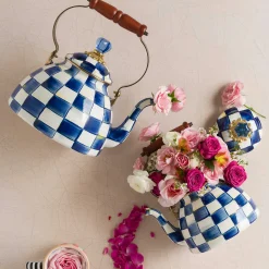 Tea Kettles|MacKenzie-Childs Royal Check 3 Quart Tea Kettle