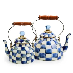 The Coffee Shop|Tea Kettles|MacKenzie-Childs Royal Check 2 Quart Tea Kettle