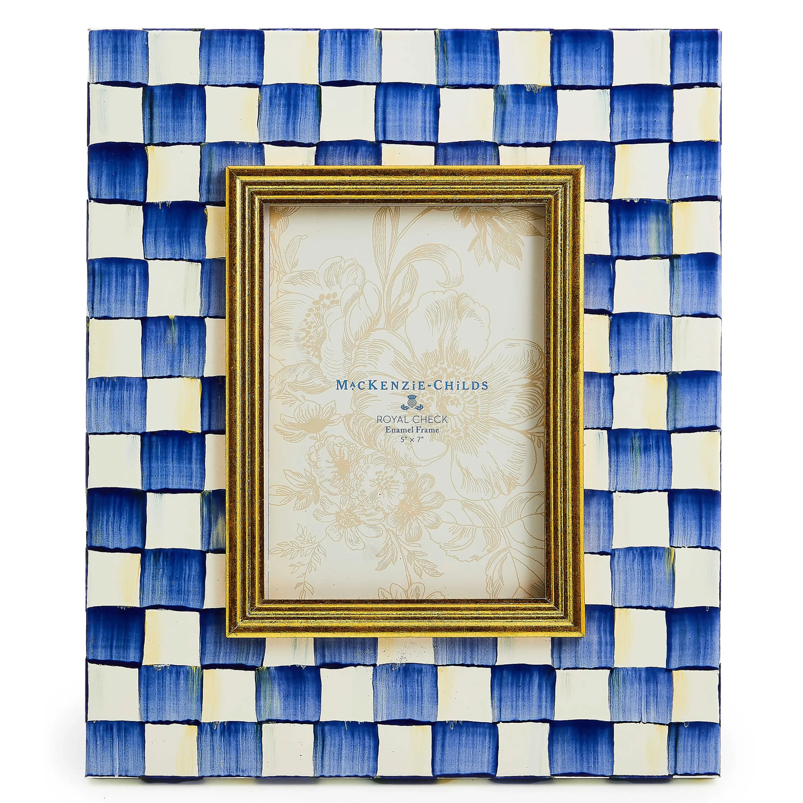 Room Accents|MacKenzie-Childs Royal Check 5 x 7 Frame