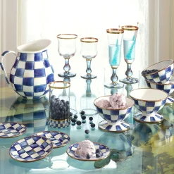 Bar Entertaining|Serveware|MacKenzie-Childs Royal Check Appetizer Plates, Set of 4
