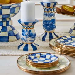 Bar Entertaining|Serveware|MacKenzie-Childs Royal Check Appetizer Plates, Set of 4