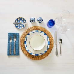 Bar Entertaining|Serveware|MacKenzie-Childs Royal Check Appetizer Plates, Set of 4