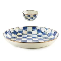 Kitchen & Dining Sets|Serveware|MacKenzie-Childs Royal Check Chip  Dip Set