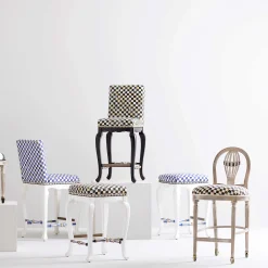 Dining Room & Kitchen|MacKenzie-Childs Royal Check Counter Stool