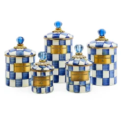 Room Accents|Kitchen Storage & Organization|MacKenzie-Childs Royal Check Demi Canister