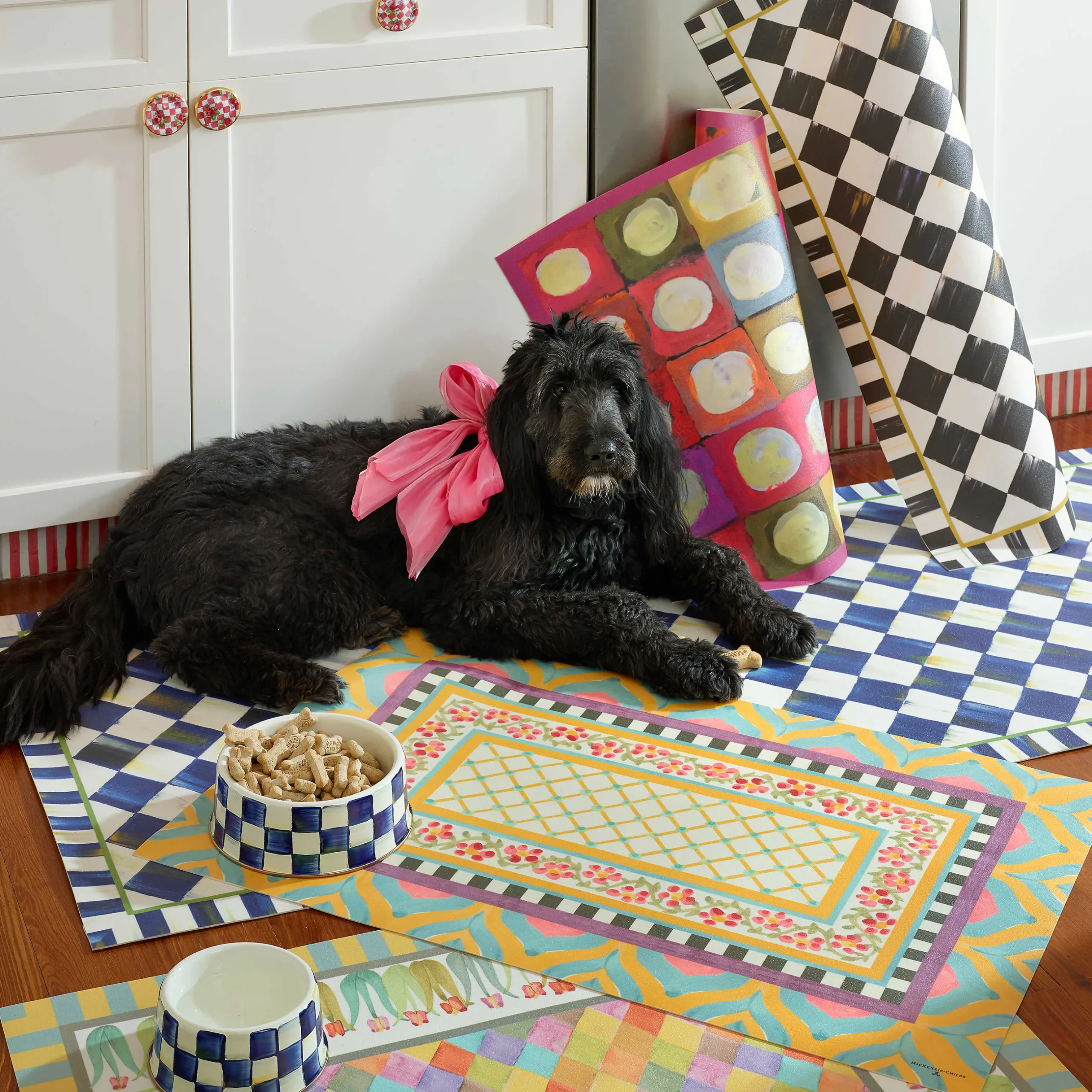 Rugs|MacKenzie-Childs Royal Check Floor Mat - 2'6 x 8' Runner