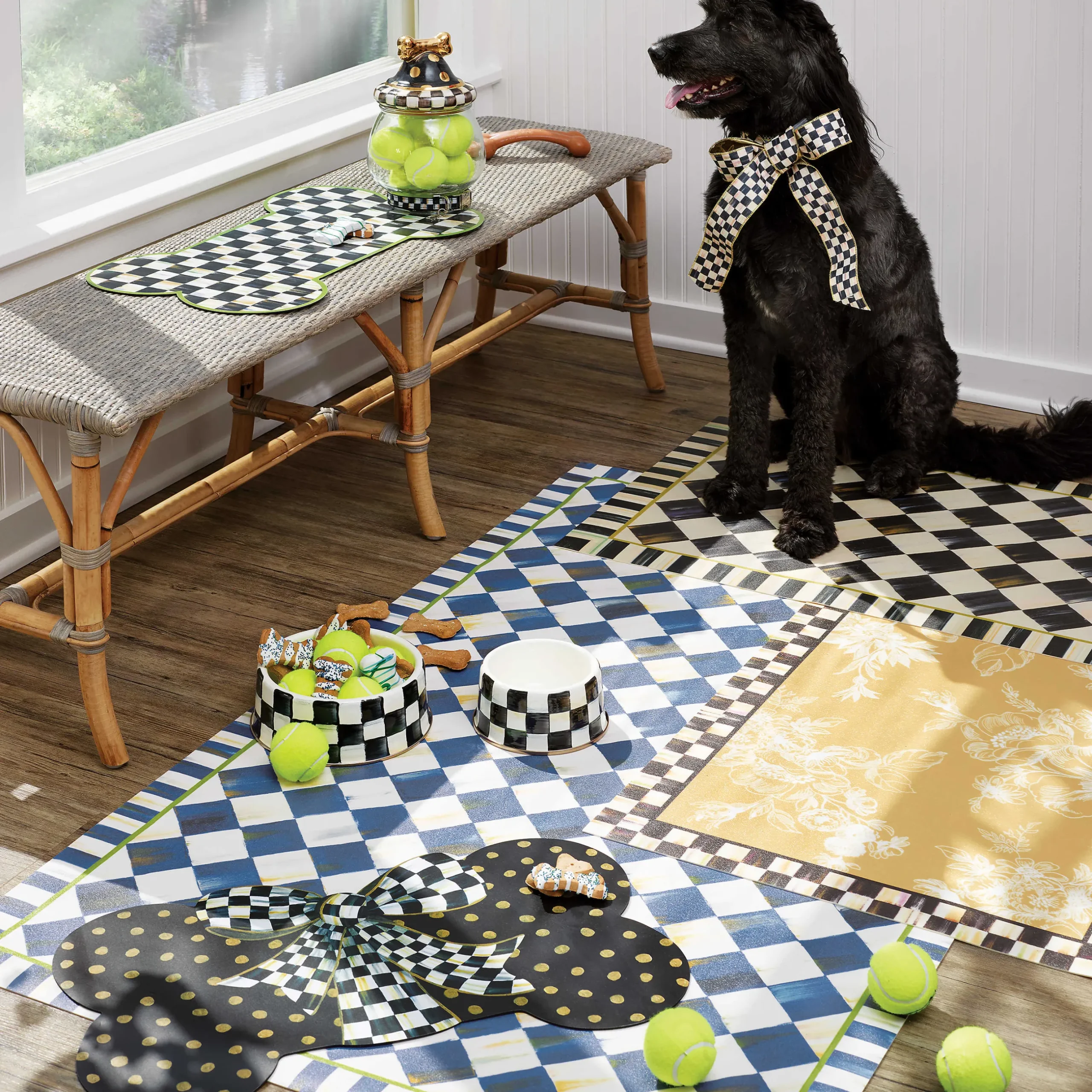 Rugs|MacKenzie-Childs Royal Check Floor Mat - 3' x 5'
