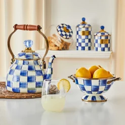 Room Accents|Kitchen Storage & Organization|MacKenzie-Childs Royal Check Large Canister
