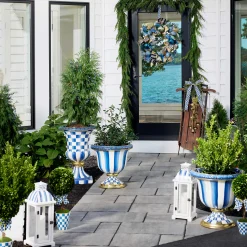 Spring|The Fall Shop|MacKenzie-Childs Royal Check Pedestal Urn