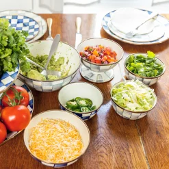 Bar Entertaining|Serveware|MacKenzie-Childs Royal Check Pinch Bowl