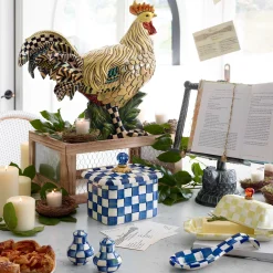 Kitchen Storage & Organization|MacKenzie-Childs Royal Check Recipe Box