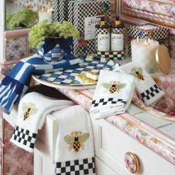 The Coffee Shop|Bar Entertaining|MacKenzie-Childs Royal Check Round Tray
