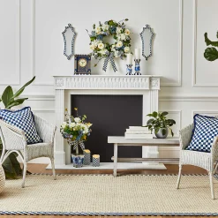 Pillows, Throws, & Cushions|MacKenzie-Childs Royal Check Ruffled Square Throw Pillow