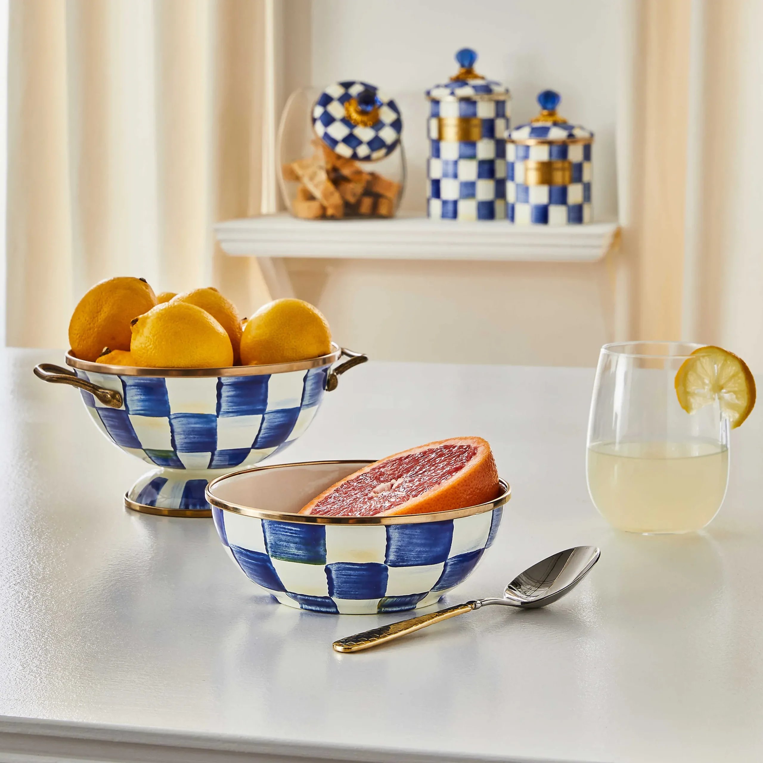 Serveware|MacKenzie-Childs Royal Check Simply Anything Bowl