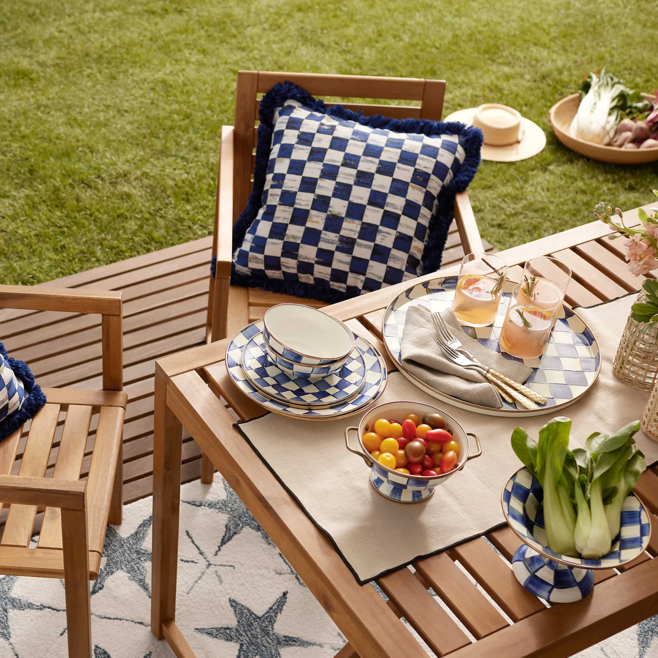 Serveware|MacKenzie-Childs Royal Check Simply Anything Bowl