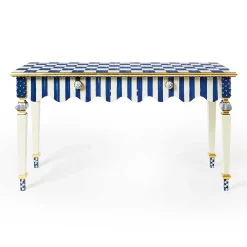 Storage Furniture|Living Room|MacKenzie-Childs Royal Check  Stripe Console Table