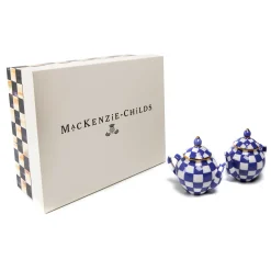 Table Accessories|Serveware|MacKenzie-Childs Royal Check Teapot Salt  Pepper Set