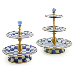Bar Entertaining|Serveware|MacKenzie-Childs Royal Check Two Tier Sweet Stand