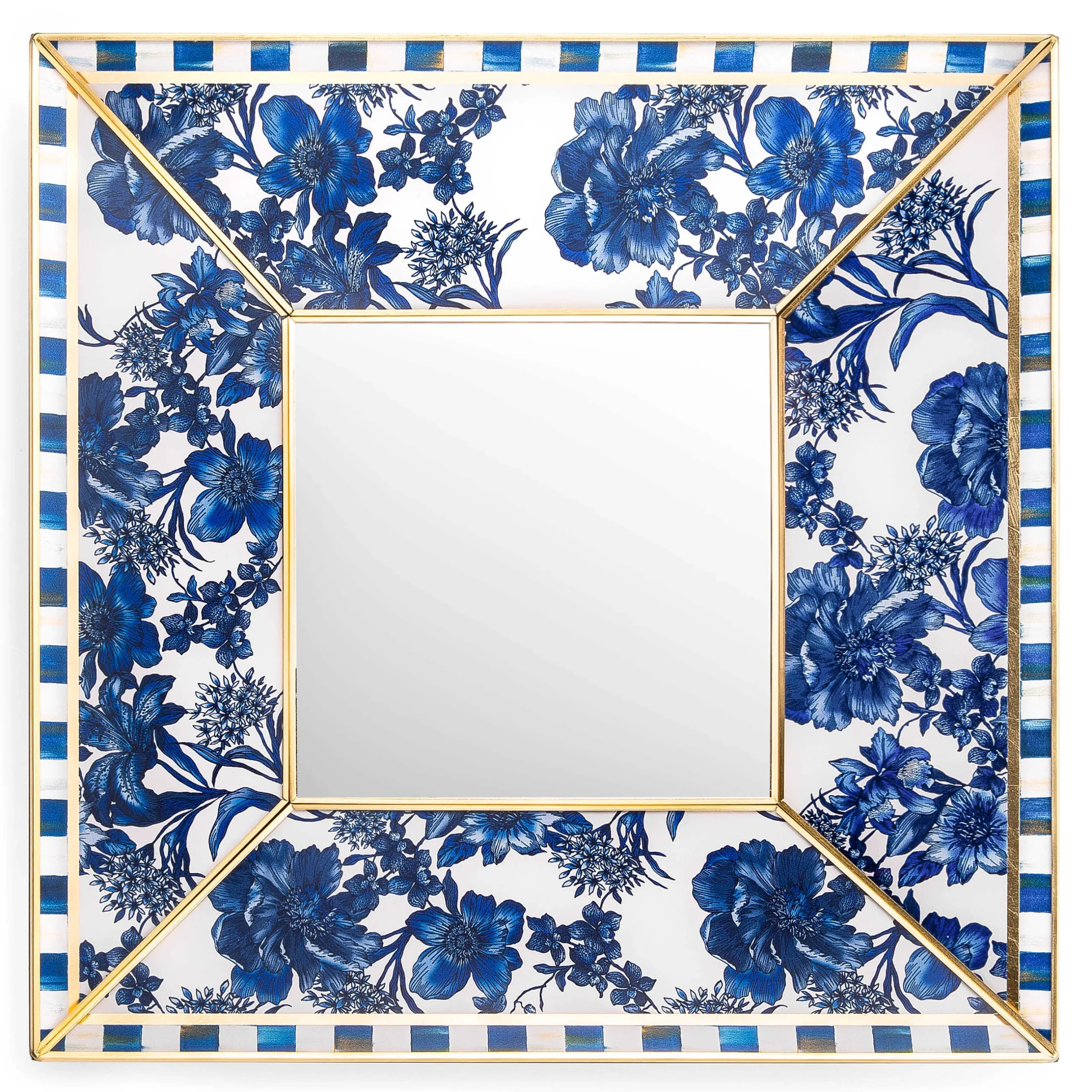 Room Accents|MacKenzie-Childs Royal English Garden Square Wall Mirror